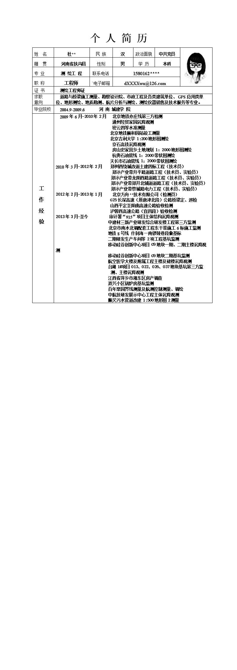 3953_建筑 测绘  - 土木建筑简历模板